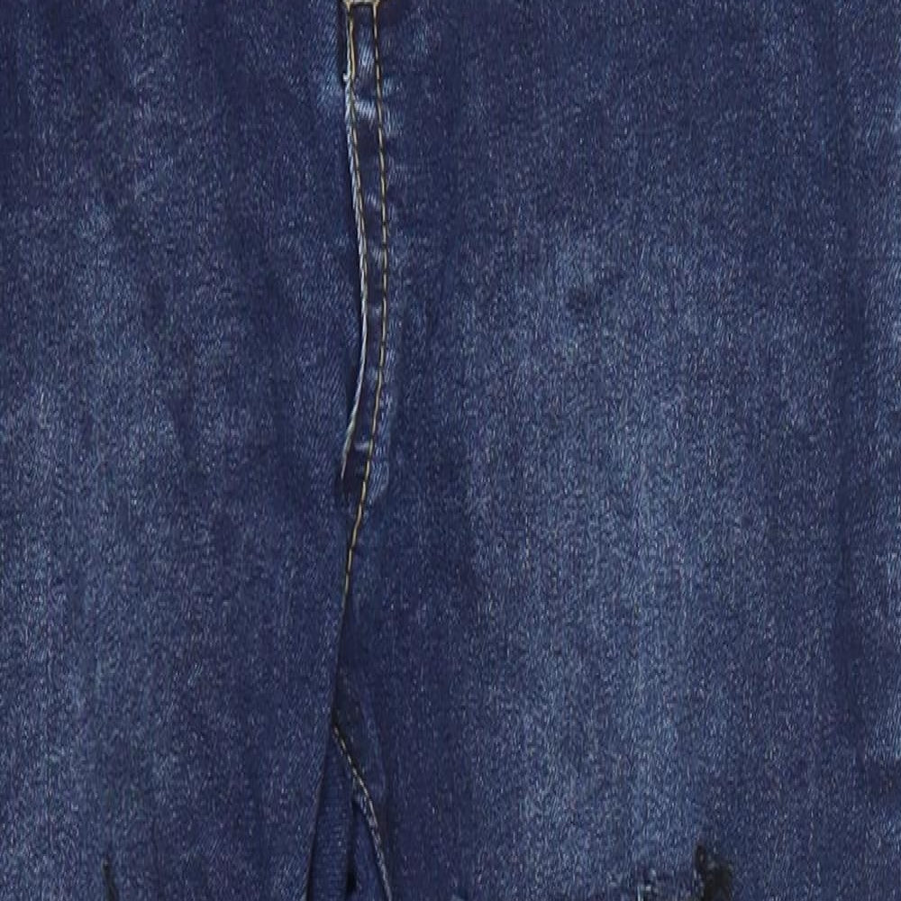 Boohoo Womens Blue  Denim Skinny Jeans Size 10 L24.5 in