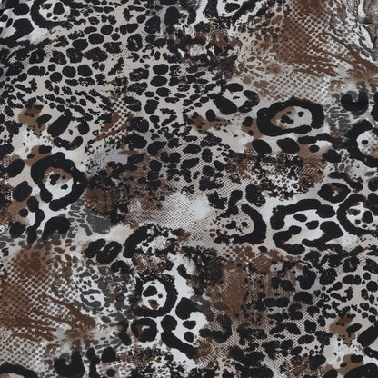 Womens UK Size M Notations Brown Basic Button-Up