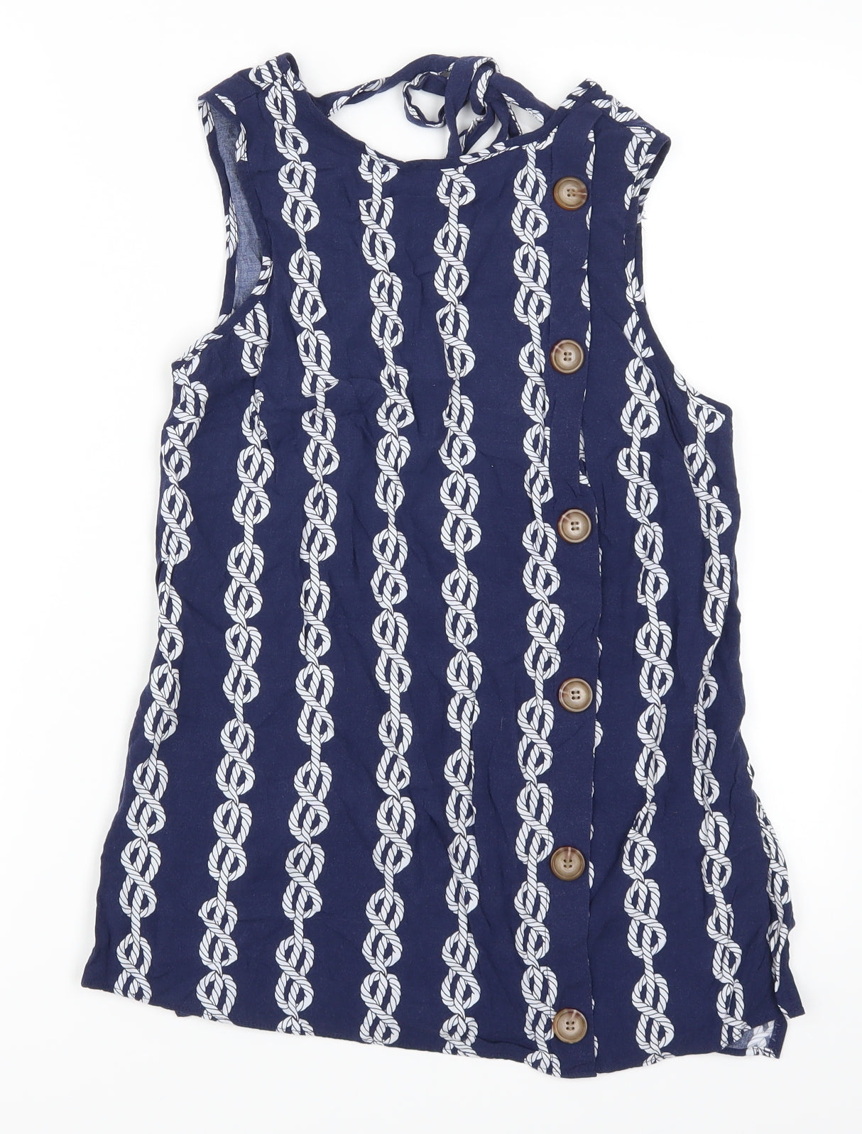 Womens UK Size 8 Papaya Blue Basic Tank