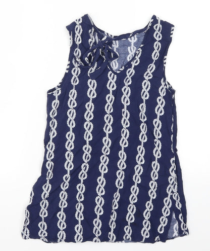 Womens UK Size 8 Papaya Blue Basic Tank