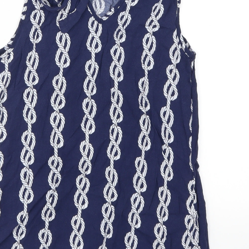 Womens UK Size 8 Papaya Blue Basic Tank
