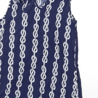 Womens UK Size 8 Papaya Blue Basic Tank