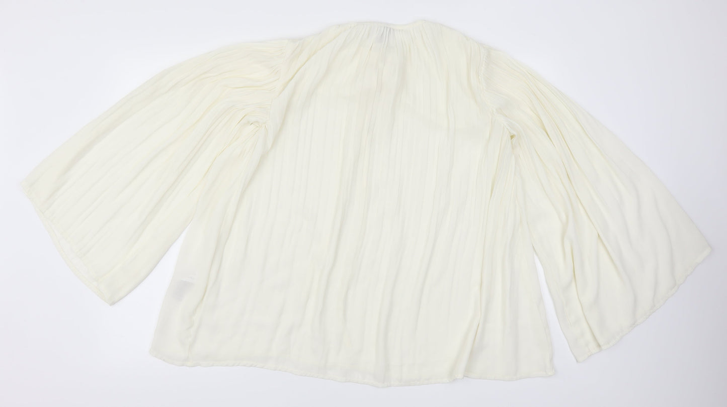 Womens UK Size 4 ASOS White Basic Blouse