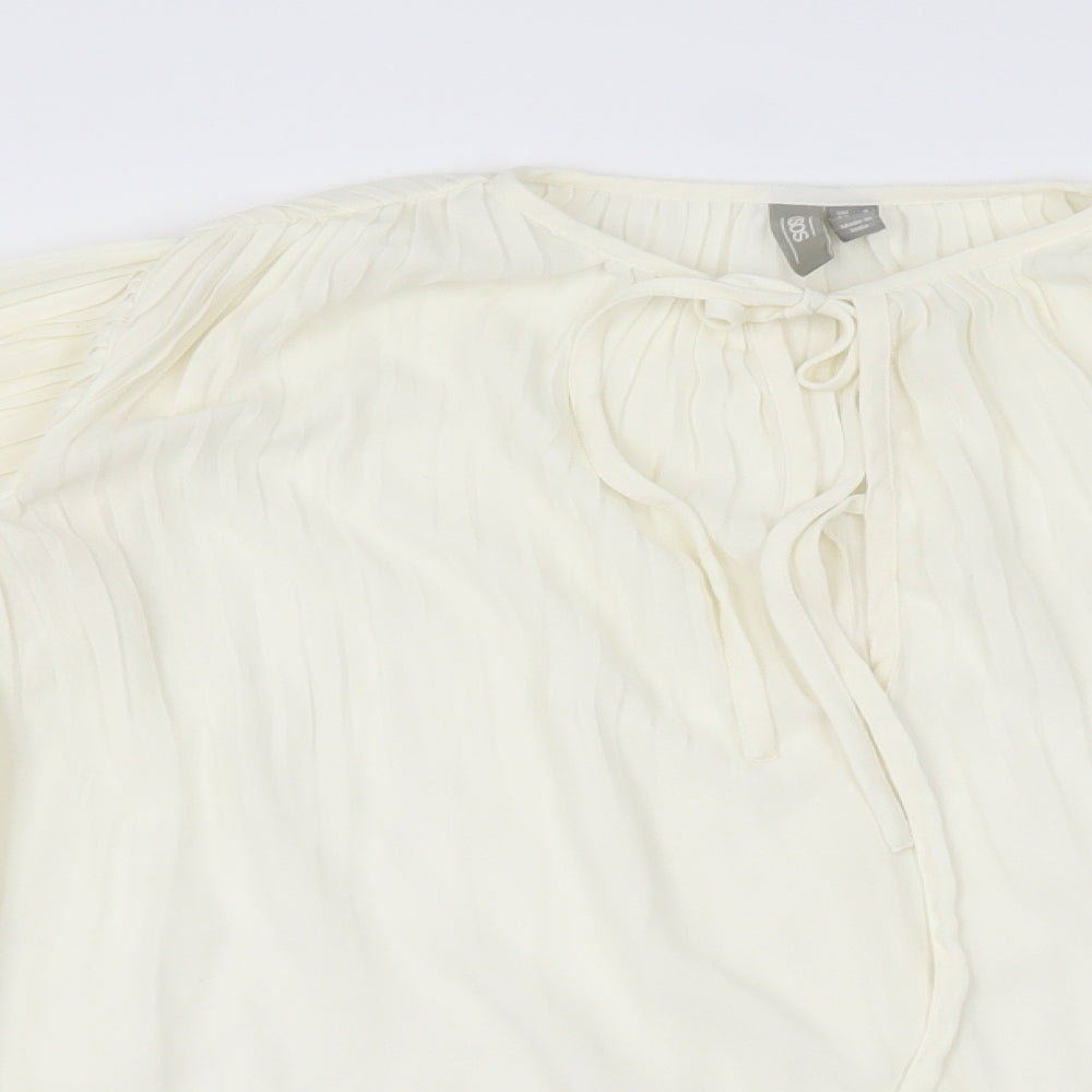 Womens UK Size 4 ASOS White Basic Blouse