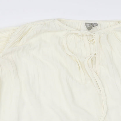 Womens UK Size 4 ASOS White Basic Blouse