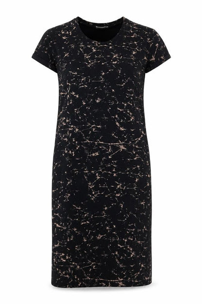 River Island Womens Black Geometric  Slip Dress  Size 10  - Marble Effect