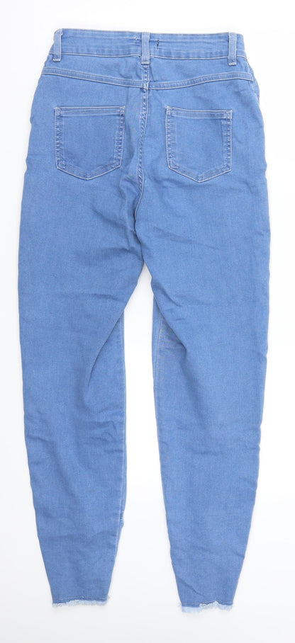 Pretty Little Thing Womens Blue  Denim Mom Jeans Size 6 L28 in - Lace Up