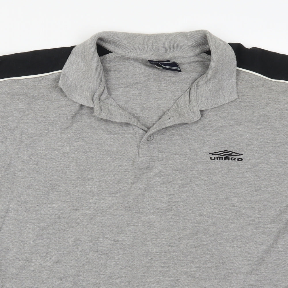 Umbro Mens Grey    Polo Size M