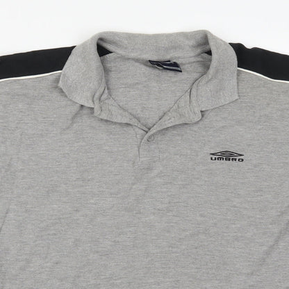 Umbro Mens Grey    Polo Size M