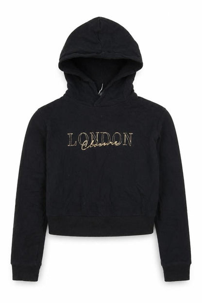 Closure London Girls Black   Pullover Hoodie Size 12-13 Years