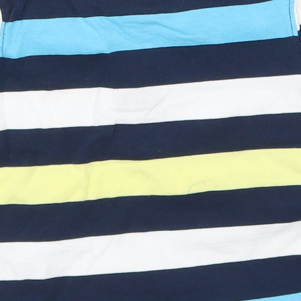 George Boys Blue Striped  Basic T-Shirt Size 9-12 Months  - Rugby