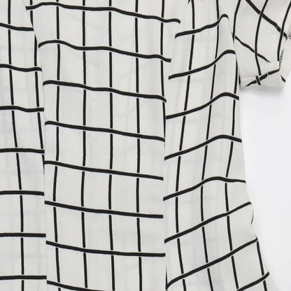 COLLECTION  Womens White Check  Fit & Flare  Size 8