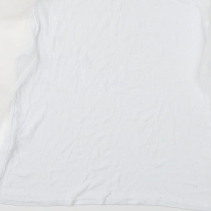 Womens UK Size L Preworn White Basic T-Shirt