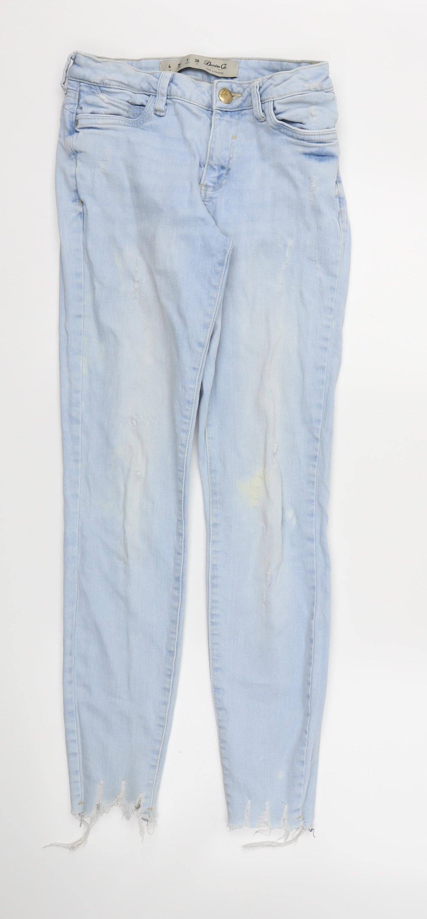 Denim & Co. Womens Blue   Skinny Jeans Size 6 L28 in