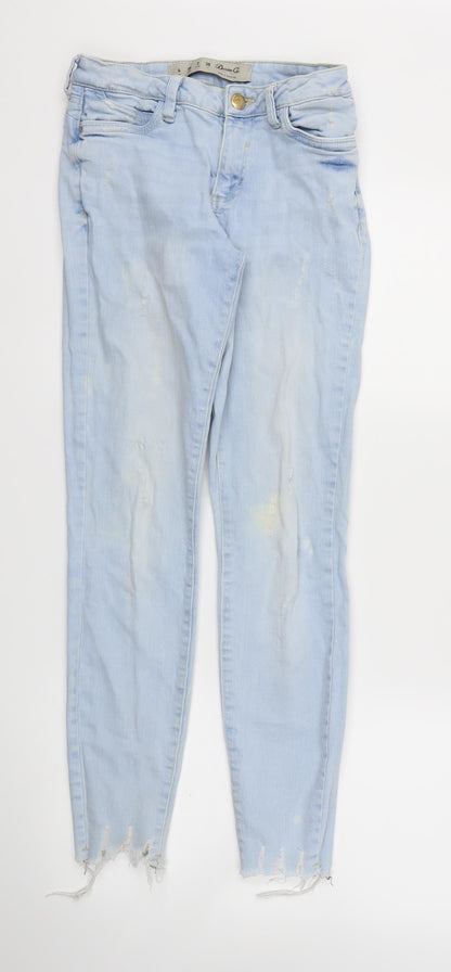 Denim & Co. Womens Blue   Skinny Jeans Size 6 L28 in