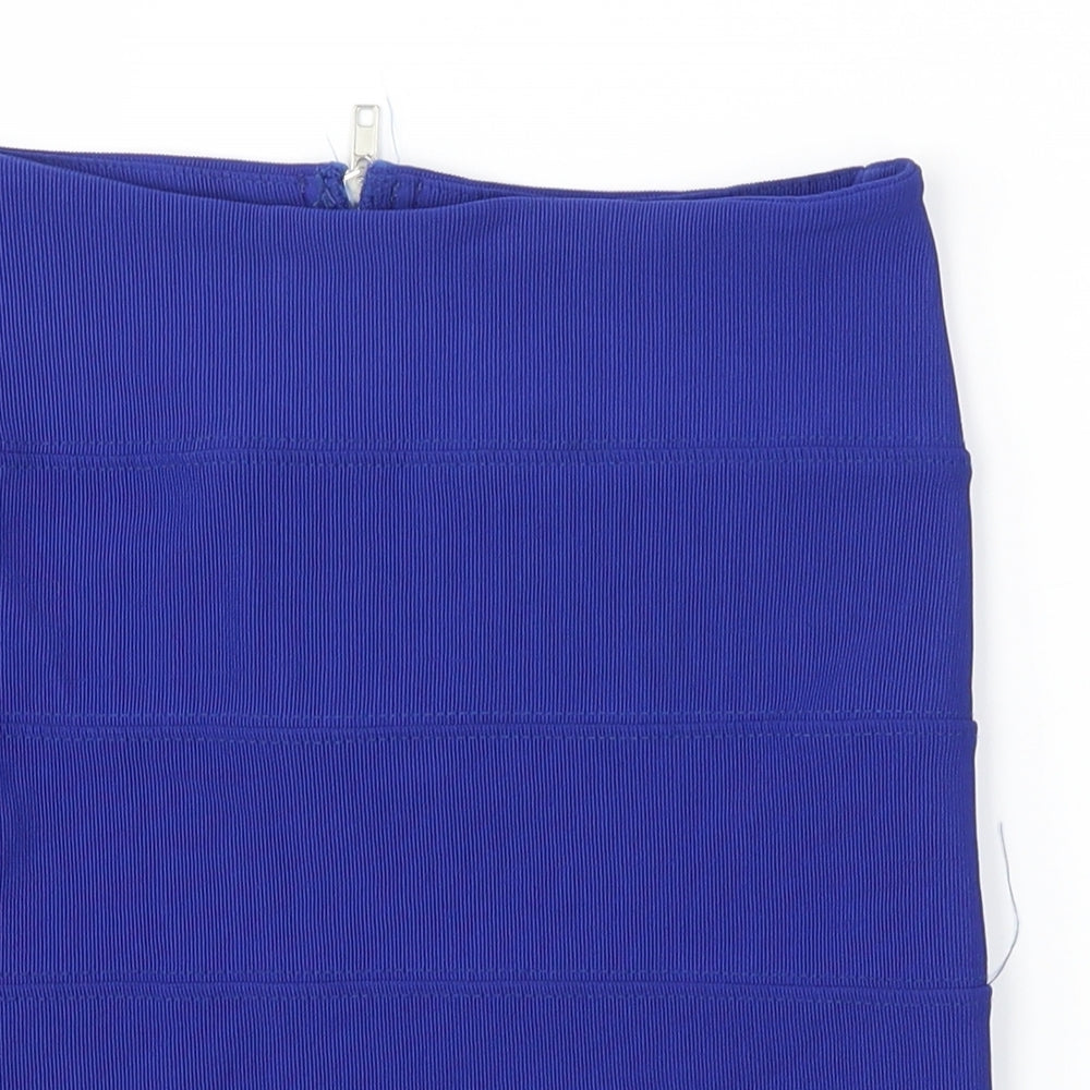 Boohoo Womens Blue   A-Line Skirt Size 8
