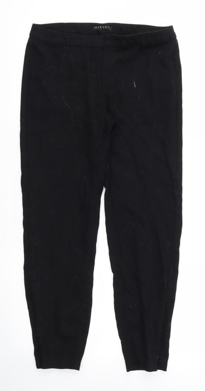 Womens UK Size 8 Sisley Regular Fit  Black Trousers