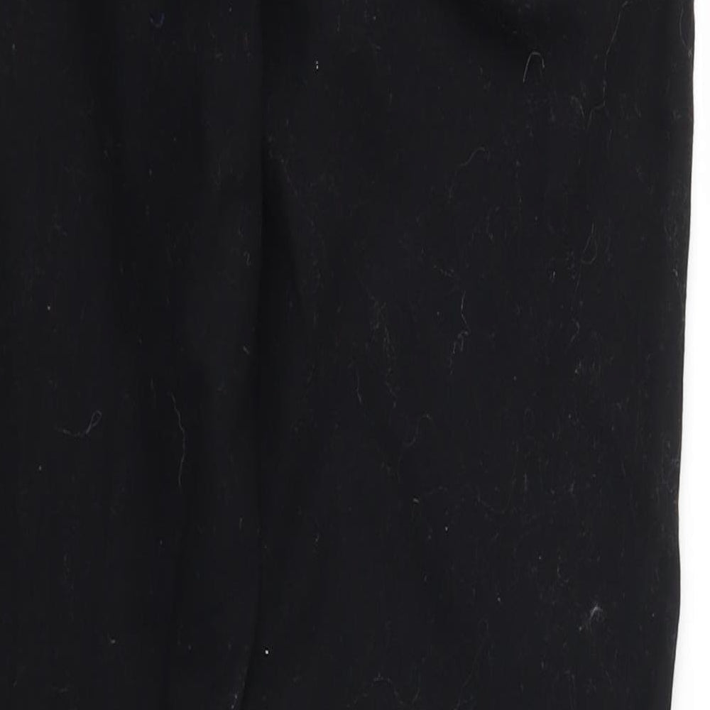 Womens UK Size 8 Sisley Regular Fit  Black Trousers