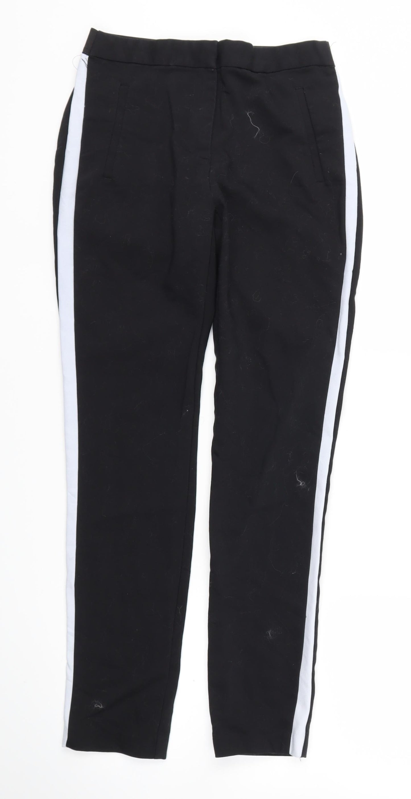 Womens UK Size XS Zara Regular Fit  Black Trousers