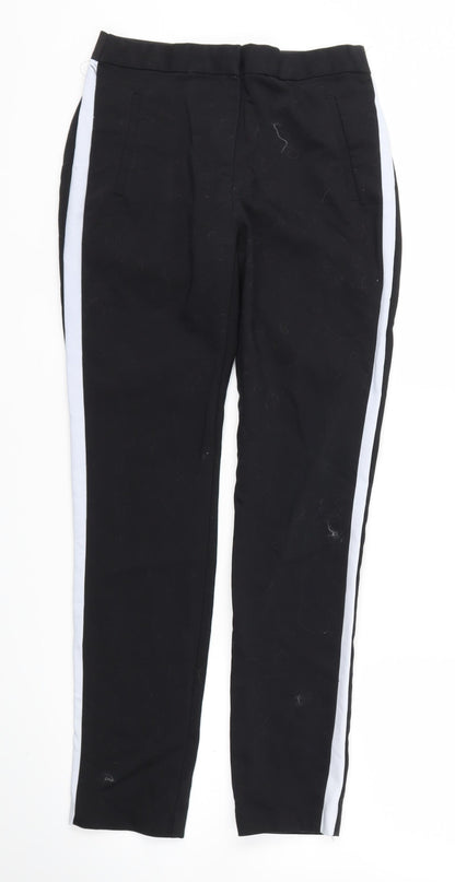 Womens UK Size XS Zara Regular Fit  Black Trousers