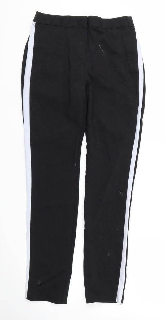 Womens UK Size XS Zara Regular Fit  Black Trousers