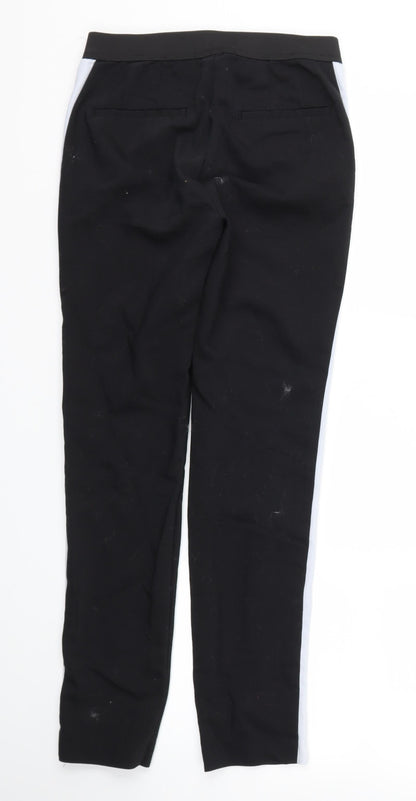 Womens UK Size XS Zara Regular Fit  Black Trousers