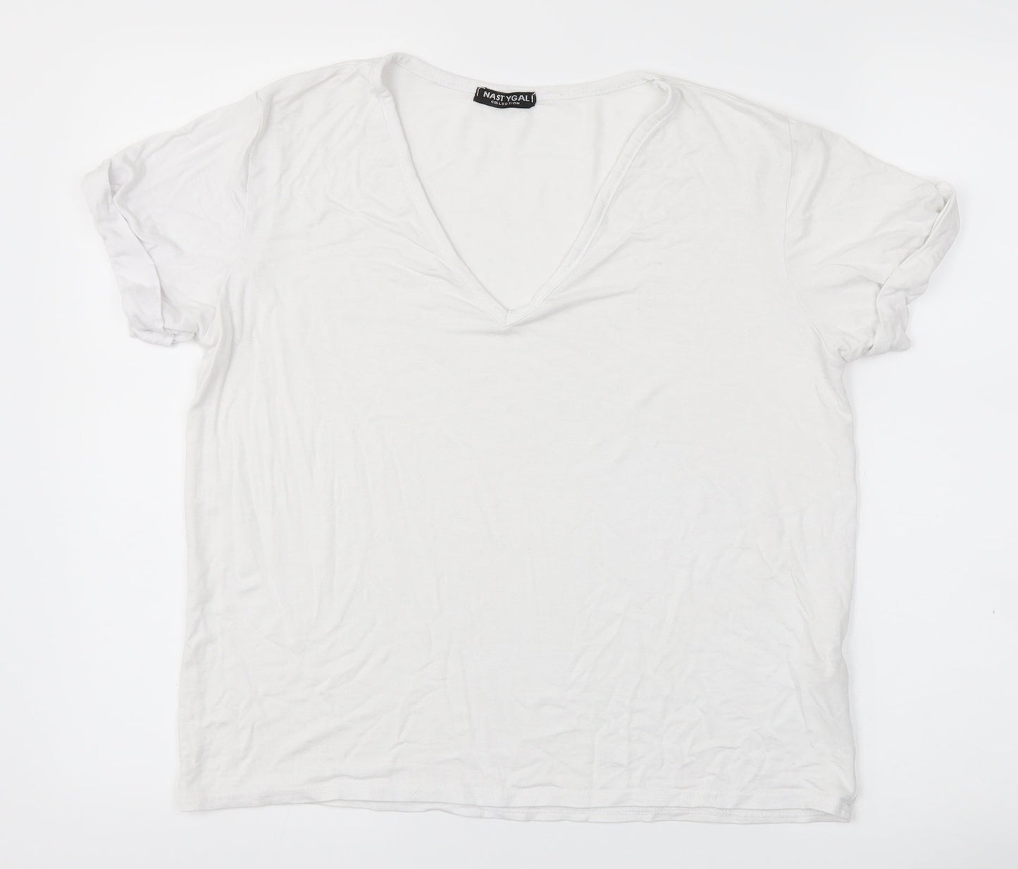 Nasty Gal Womens White   Basic T-Shirt Size M