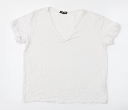 Nasty Gal Womens White   Basic T-Shirt Size M