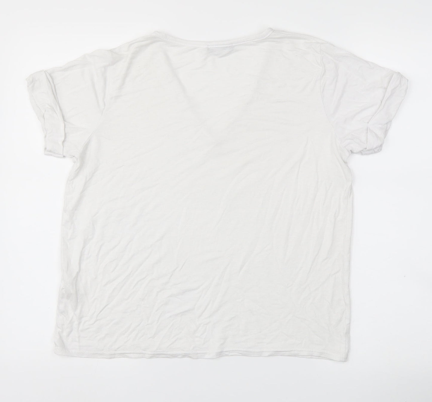 Nasty Gal Womens White   Basic T-Shirt Size M