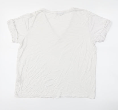 Nasty Gal Womens White   Basic T-Shirt Size M
