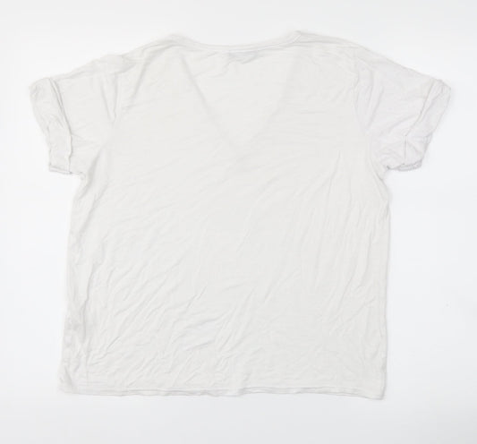 Nasty Gal Womens White   Basic T-Shirt Size M