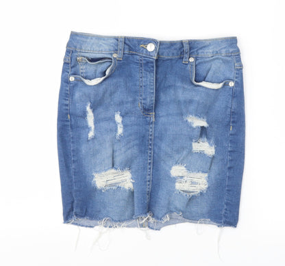 PARISIAN  Womens Blue   A-Line Skirt Size 10