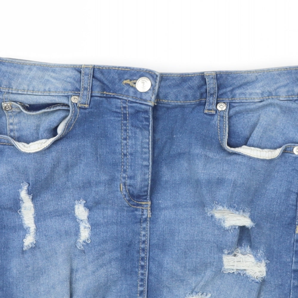 PARISIAN  Womens Blue   A-Line Skirt Size 10