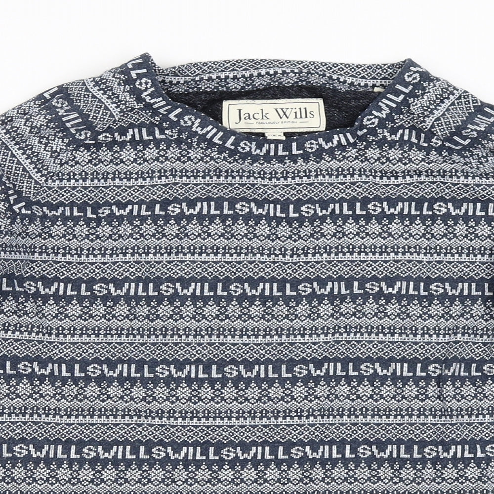 Womens UK Size 8 Jack Wills Blue Pullover Sweatshirt