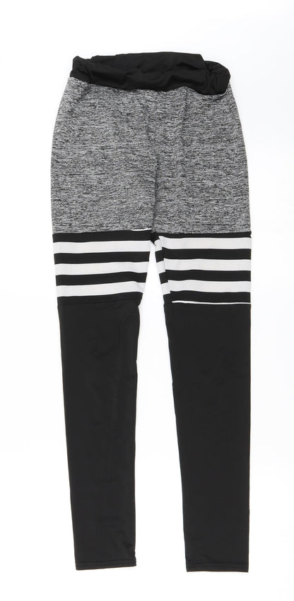 Womens UK Size S Preworn  Capri Grey Leggings