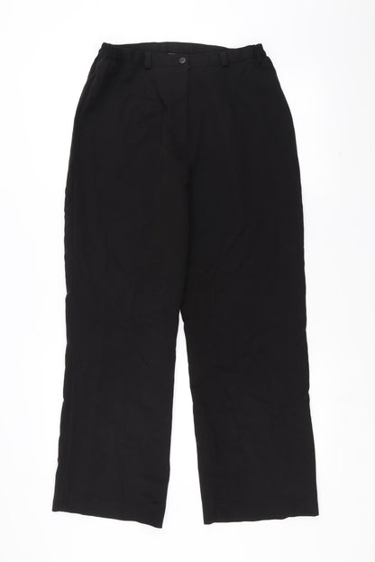 Womens UK Size 12 VINCI Regular Fit  Black Trousers