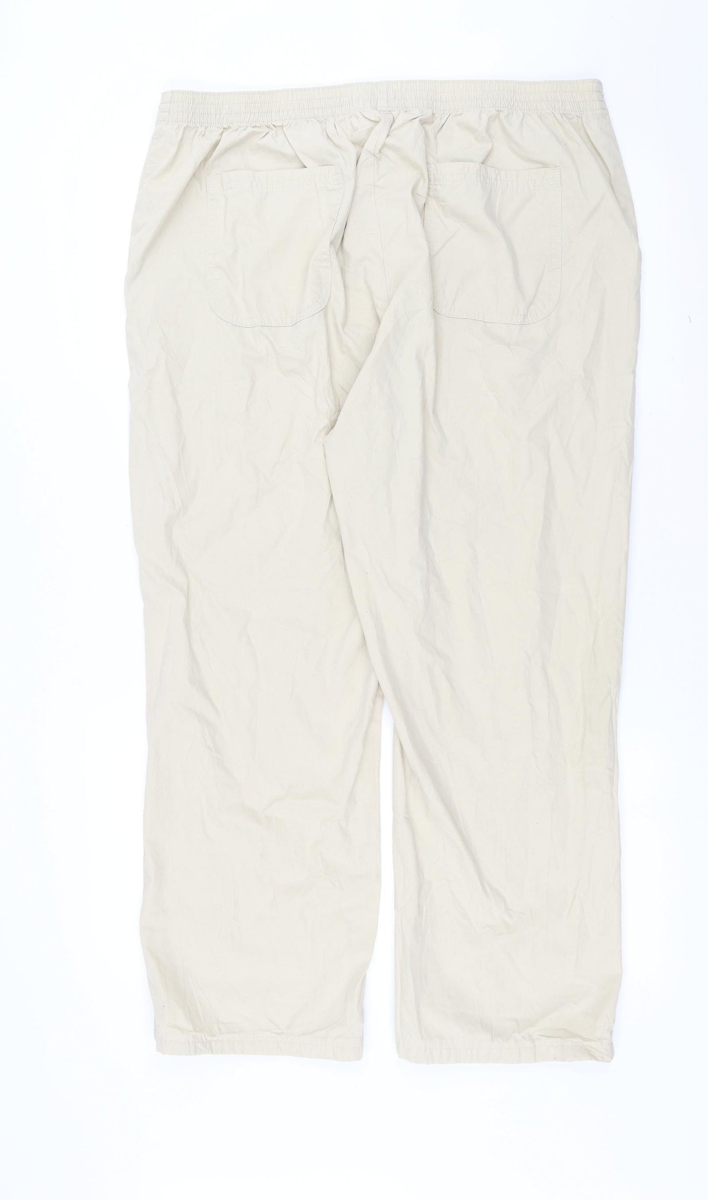 Womens UK Size 18 Marks and Spencer Regular Fit  Beige Trousers