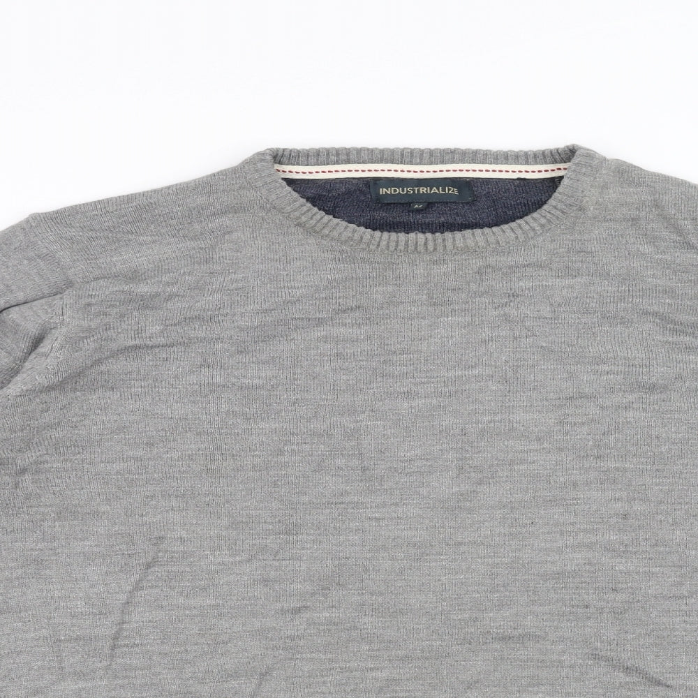 industrialize Mens Grey   Pullover Jumper Size M