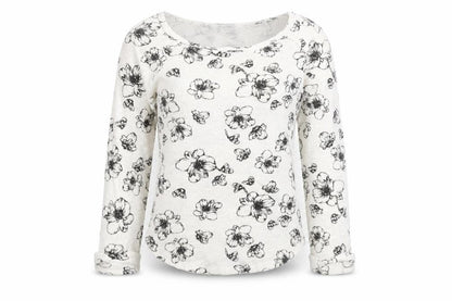 George Womens White Floral  Pullover Jumper Size 10