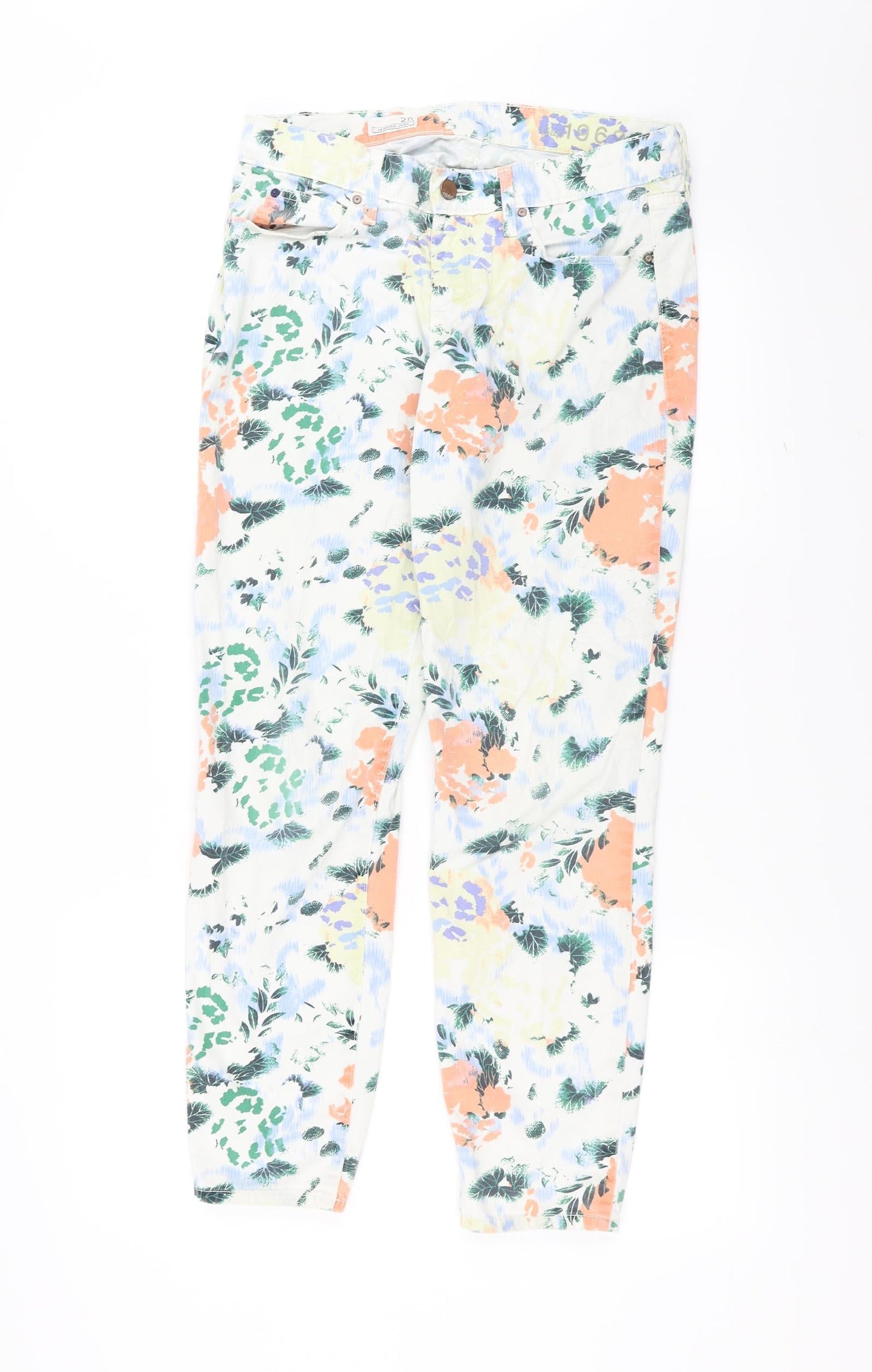 Gap Womens Multicoloured Floral Denim Skinny Jeans Size 27 in L28 in - legging jean