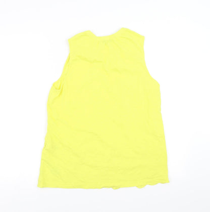 Womens UK Size 14 NEXT Yellow Basic Blouse
