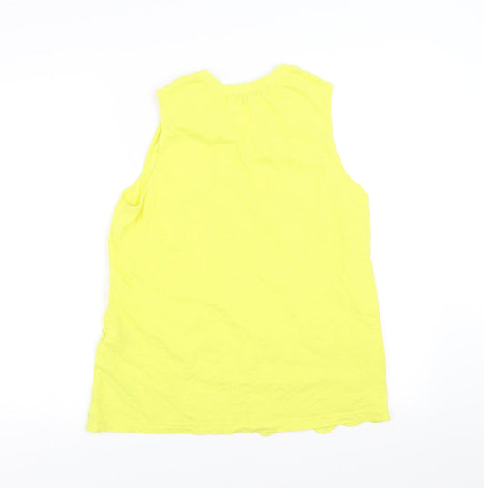Womens UK Size 14 NEXT Yellow Basic Blouse