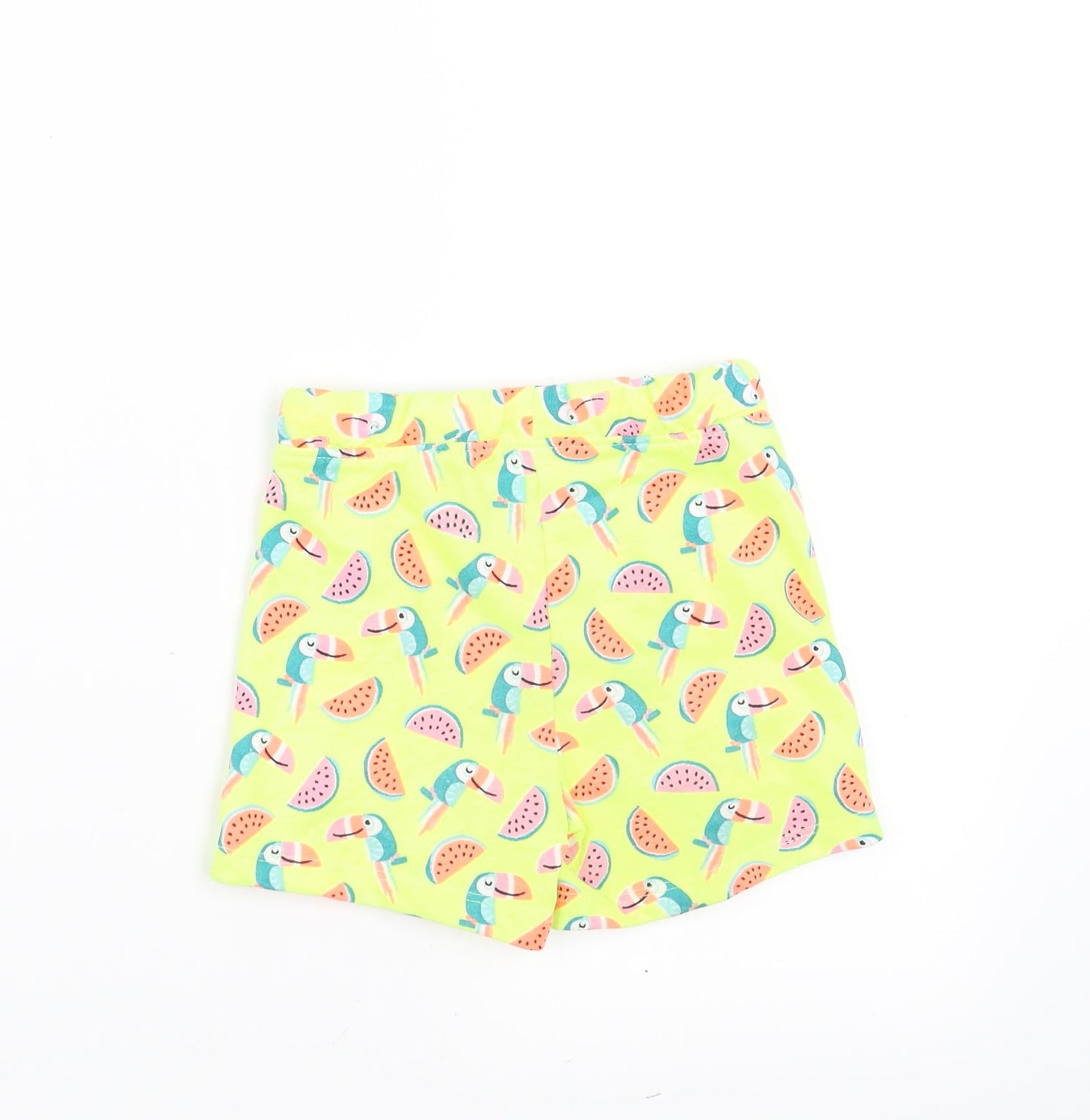 PEP&CO Girls Yellow   Cropped Trousers Size 18-24 Months  - watermelon shorts