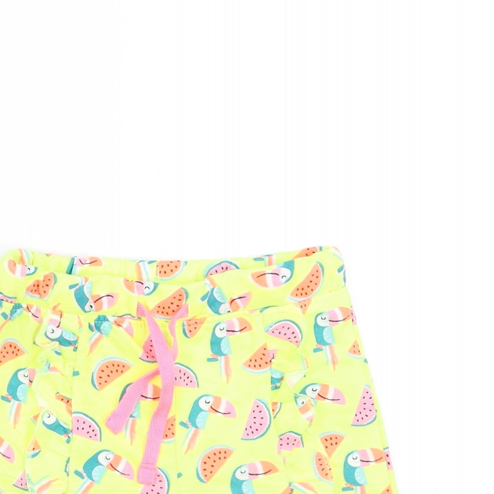 PEP&CO Girls Yellow   Cropped Trousers Size 18-24 Months  - watermelon shorts