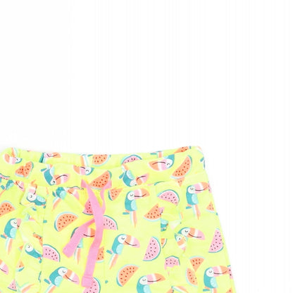 PEP&CO Girls Yellow   Cropped Trousers Size 18-24 Months  - watermelon shorts
