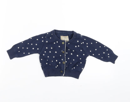 NEXT Girls Blue   Cardigan Jumper Size 3-6 Months  - STAR