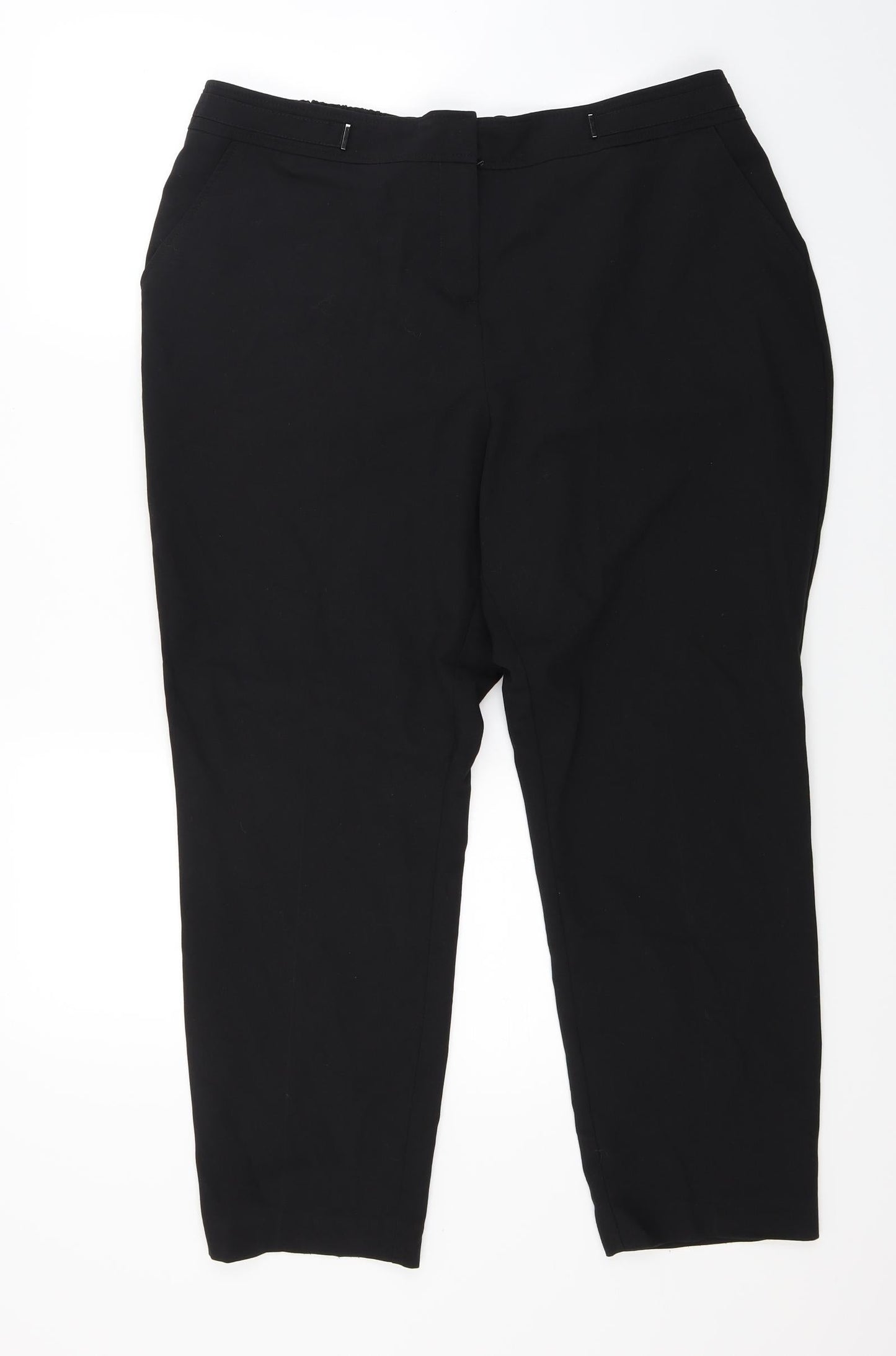 Evans Womens Black   Trousers  Size 18 L23 in
