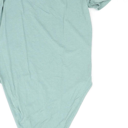 Topshop Womens Green  Jersey Leotard One-Piece Size 10