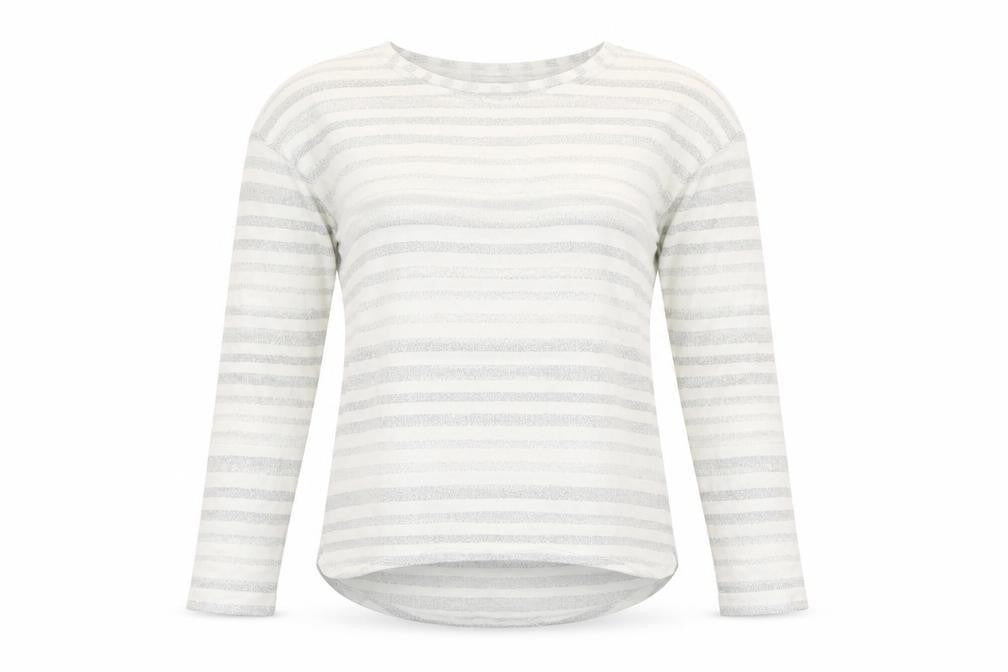 Next Womens White Striped Knit Pullover Jumper Size 8