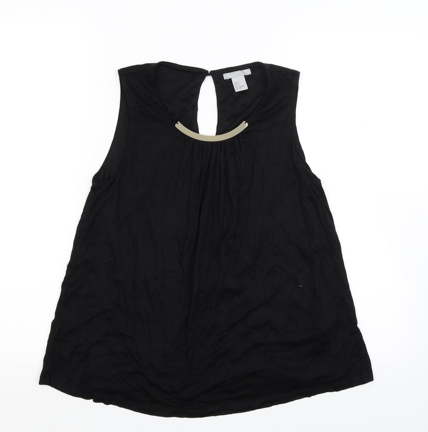 Womens UK Size S H&M Black Basic Tank